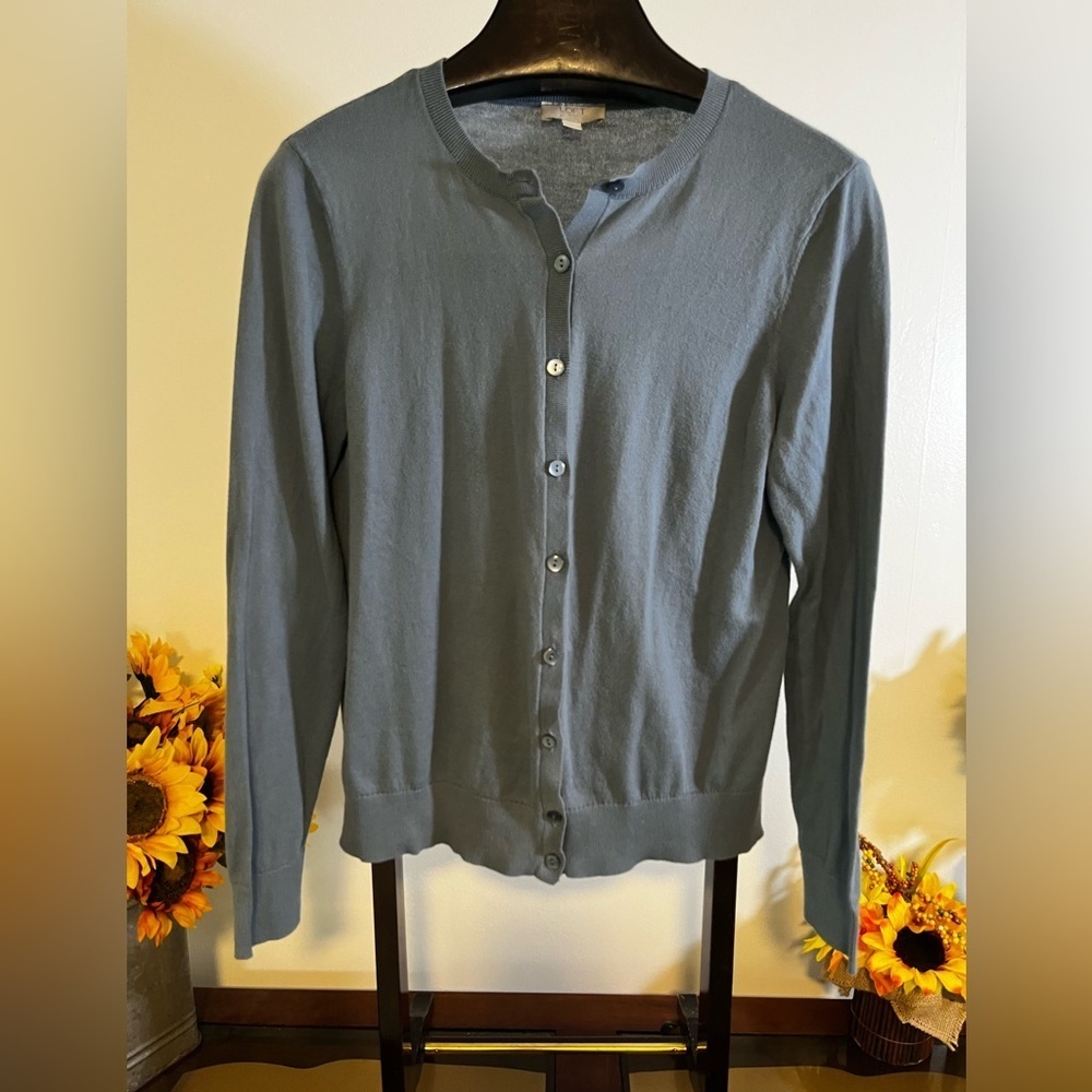 LOFT Heathered Blue Sweater